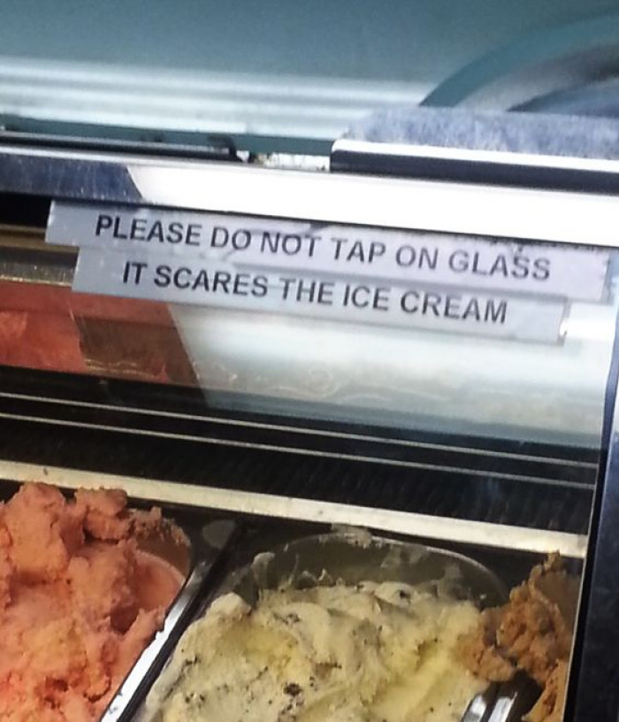 Don't Go Frightening The Ice Cream