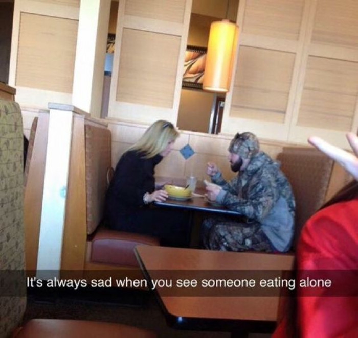 It's So Sad When You See Someone Eating Alone
