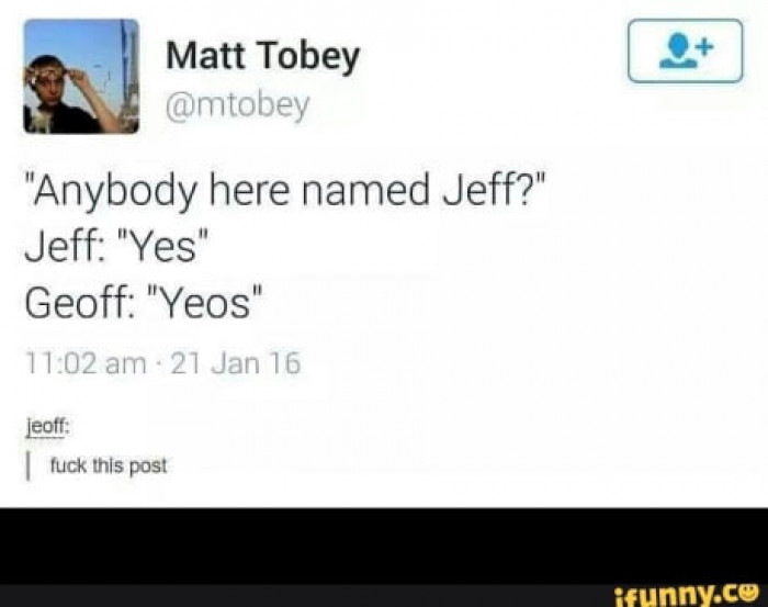 Anybody Named Jeff