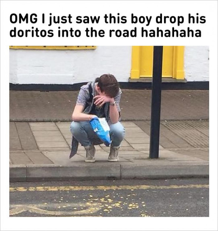 He Just Dropped His Doritos