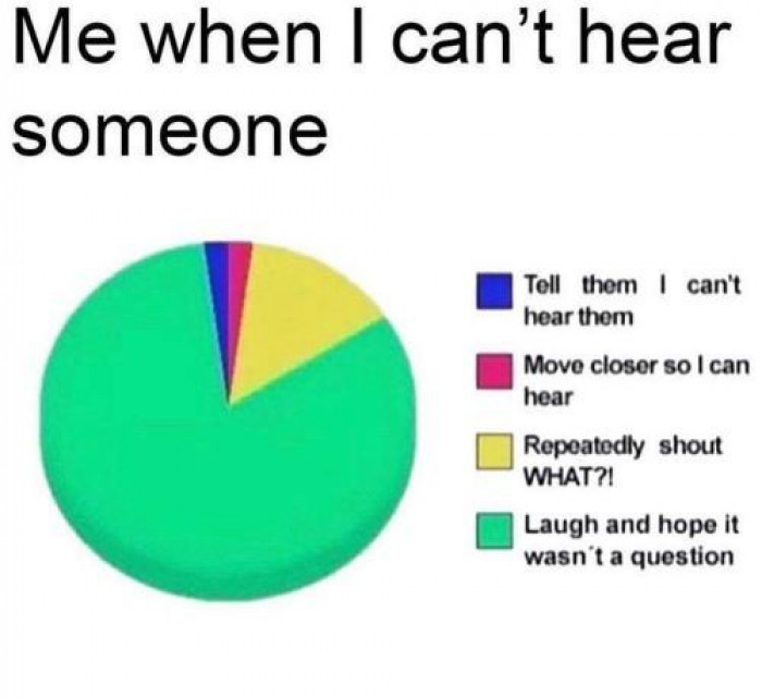 Me When I Can't Hear Someone