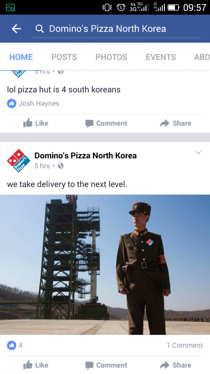 Domino's Pizza North Korea