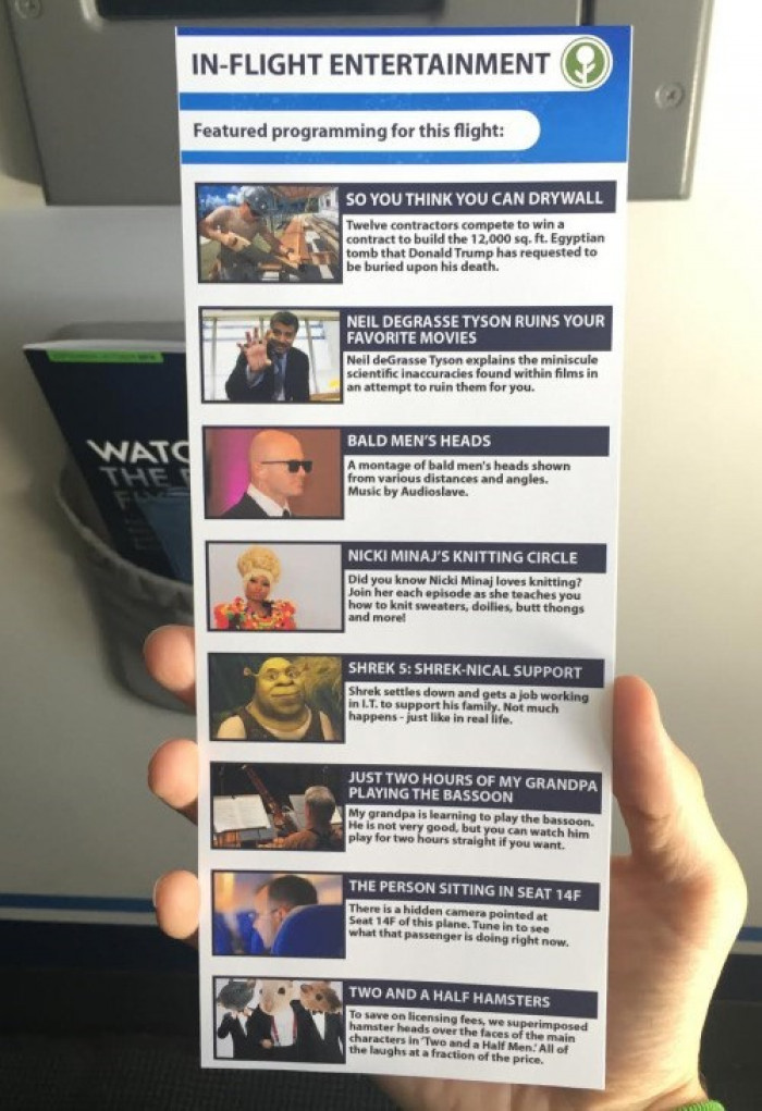 These Prank In-Flight Movies Are Probably Better Than Some O The Actual Choices