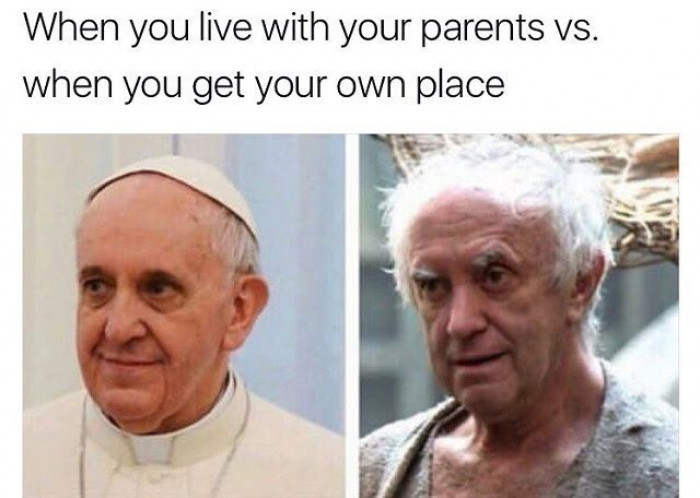 When You Live With Your Parents Vs When You Get Your Own Place
