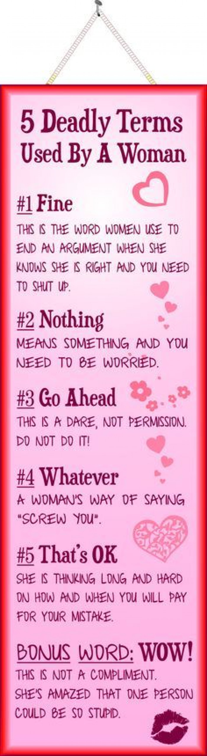5 Deadly Terms Used By A Woman