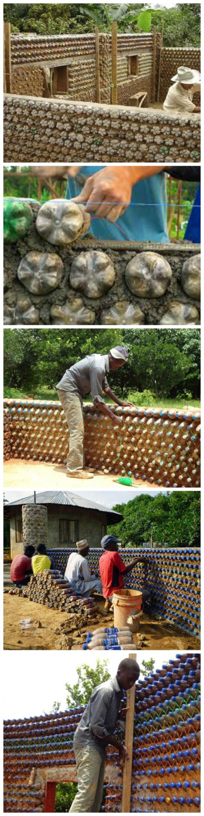 Constructing A House From Recycled Bottles