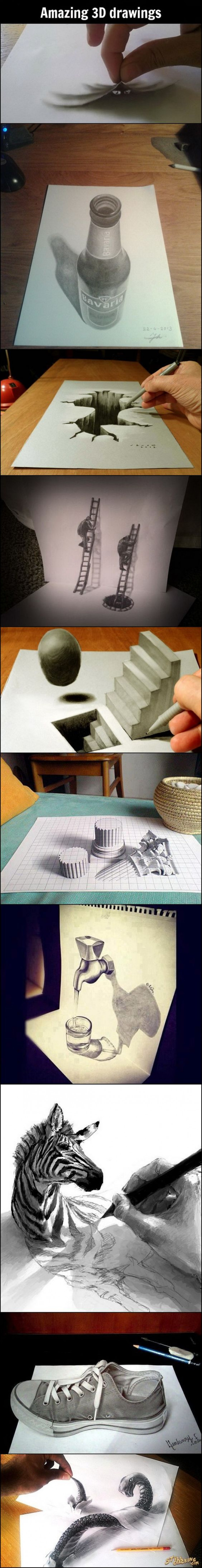 10 Cool 3D Drawings That Look Kinda Real