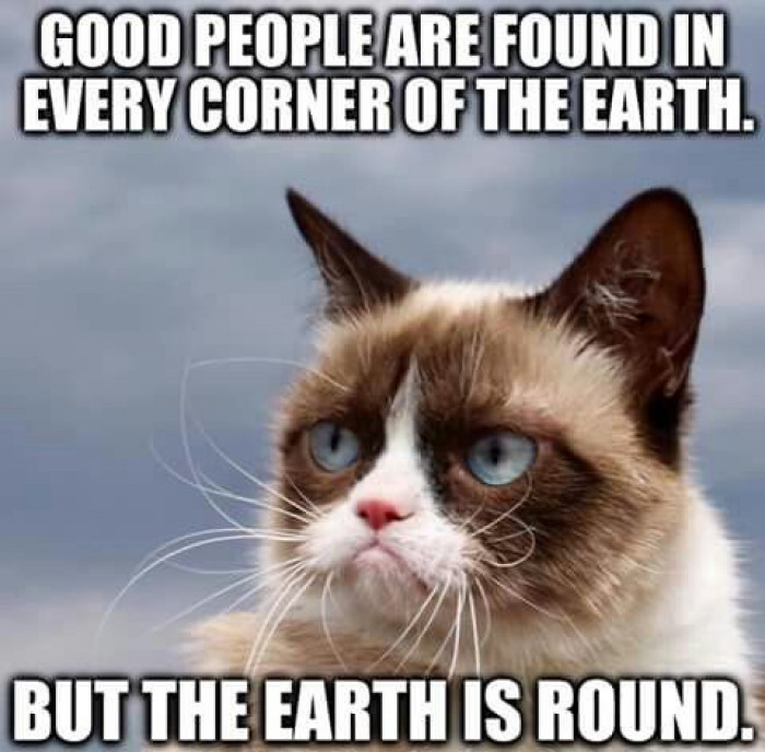 But the Earth is round