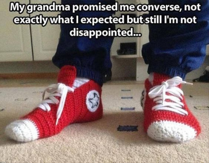 Grandma promised me Converse