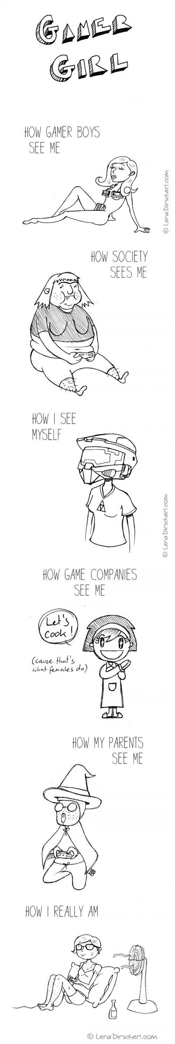 How Different People See Gamer Girls 