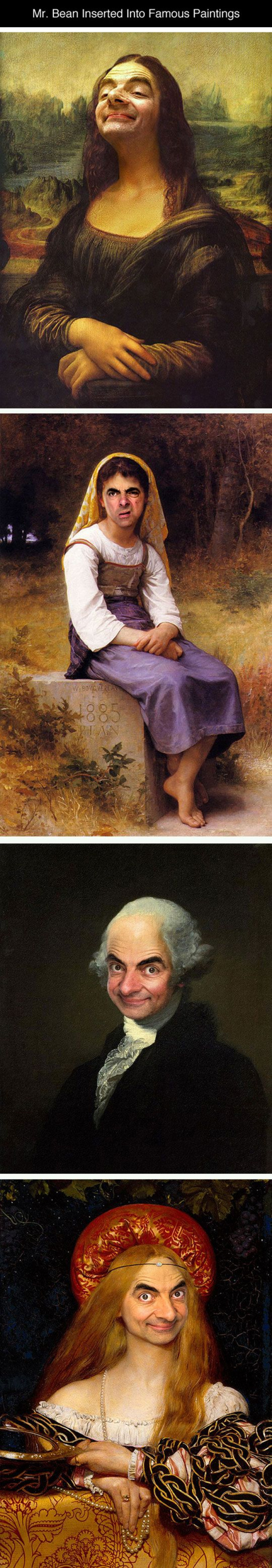 Mr Bean Inserted Into Famous Paintings