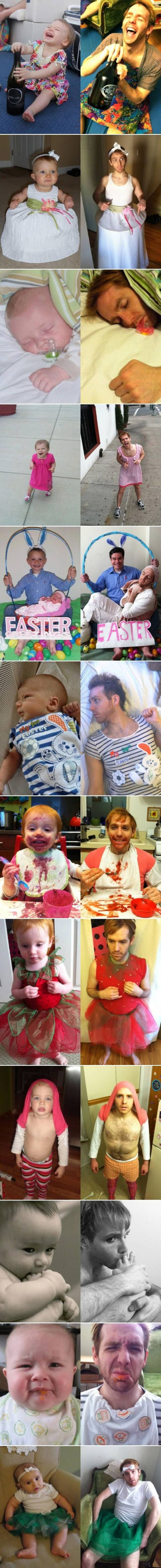 One Man's Journey Recreating His Girlfriend's Baby Photos
