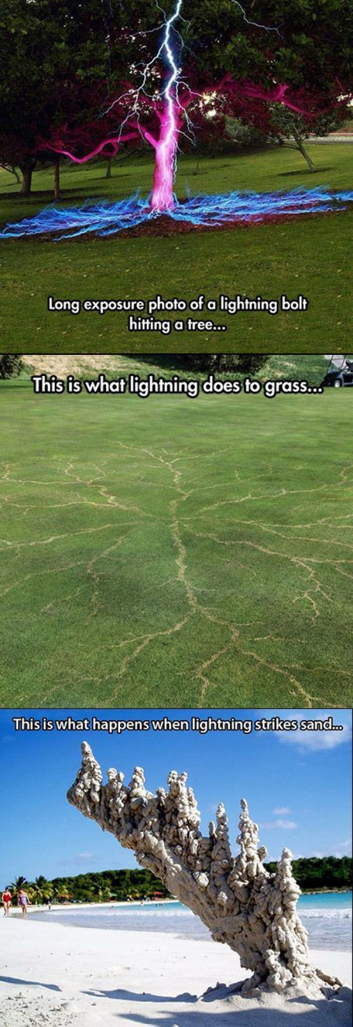 What Various Objects Look After Being Struck By Lightning