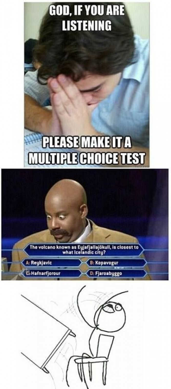 When You Wish For Multiple Choice And This Is What You Get...