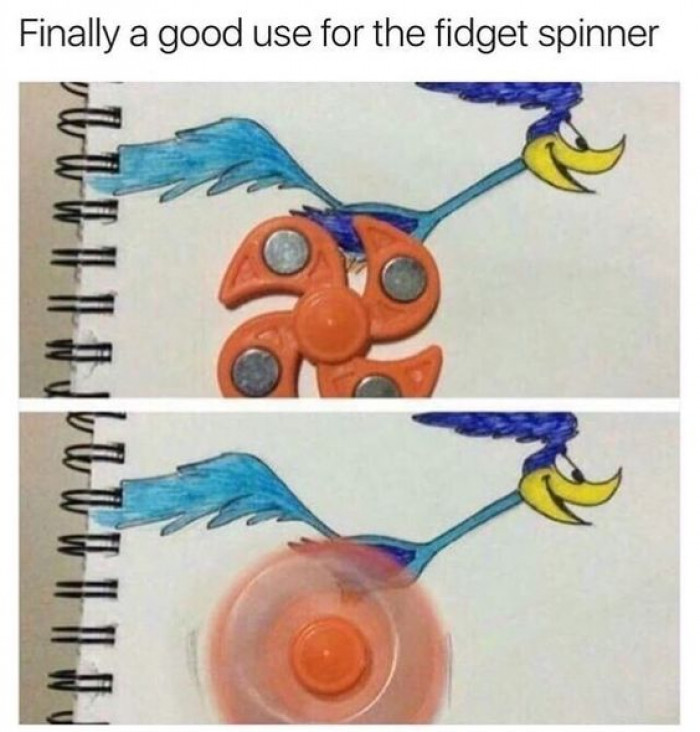 Finally Found A Good Use For The Fidget Spinner