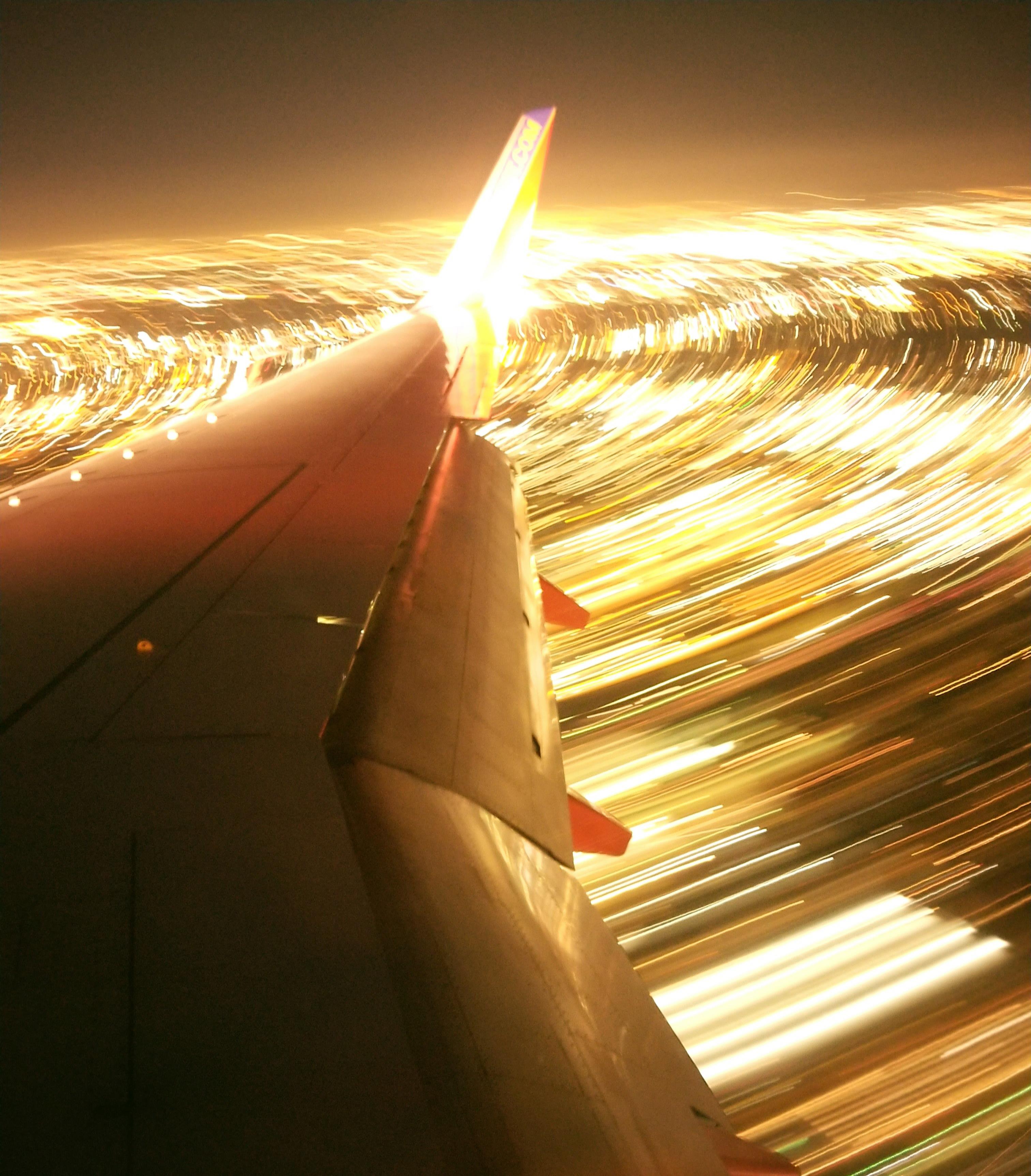 Took a long exposure shot on my flight while turning