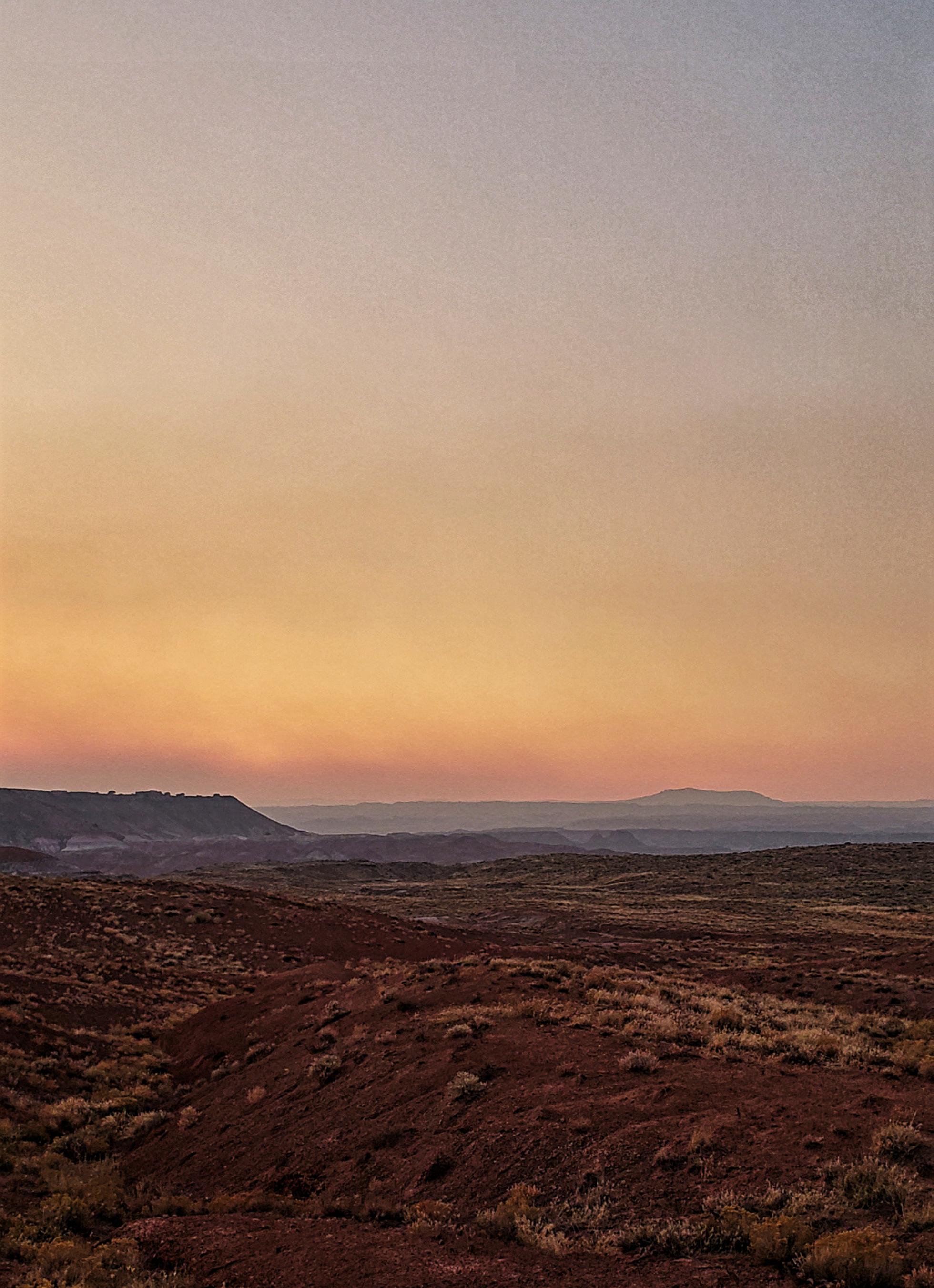 The Painted Desert was covered in smoke yesterday making it look like an alien planet