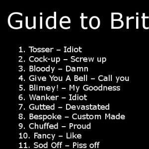A comprehensive guide to British slang!