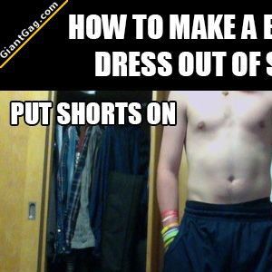 How to make a beautiful dress out of shorts