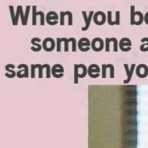 When you borrow a pen...